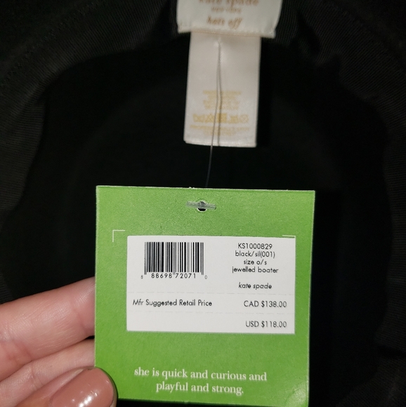 Kate Spade Specialty Novelty Jewelled Boater Hat